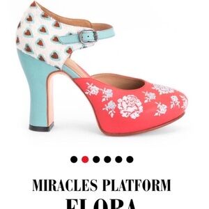 Fluevog Miracles Platform - Flora (hearts and flowers)